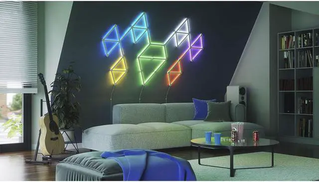 Alt view image 5 of 7 - nanoleaf NL59E0001LW3 Lines Expansion Pack - 3 Pack