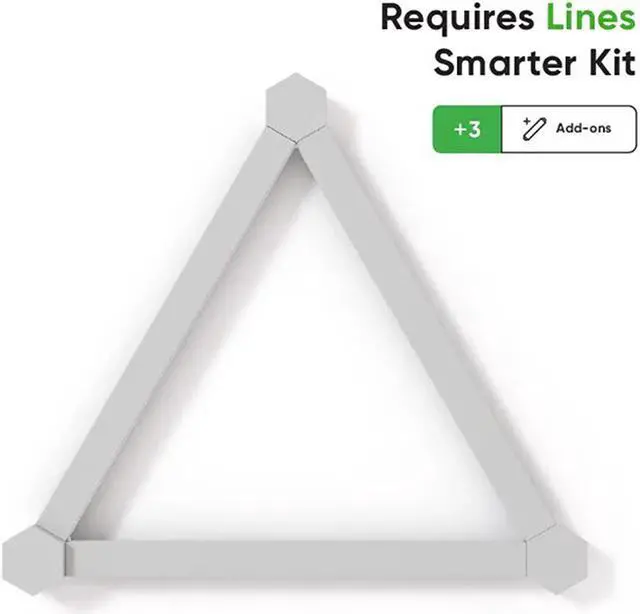Alt view image 2 of 7 - nanoleaf NL59E0001LW3 Lines Expansion Pack - 3 Pack