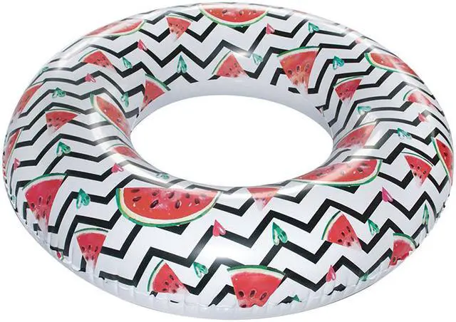 Main image of Playtek PT8025 Tropical Watermelon Print Tube Inflatable Pool Float