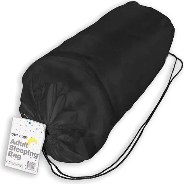 Main image of Kole Imports SLEEPBAGBLK Adult Sleeping Bag - Black