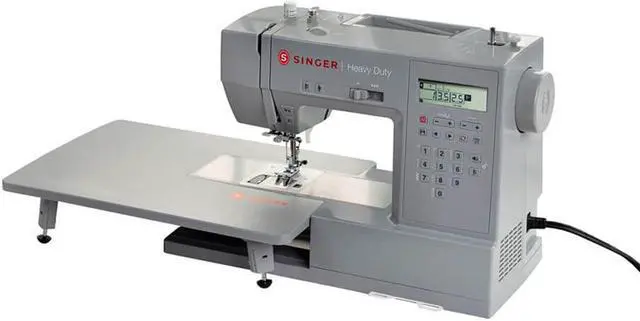 Alt view image 4 of 4 - Singer Heavy Duty Gray Sewing Machine with Extension Table