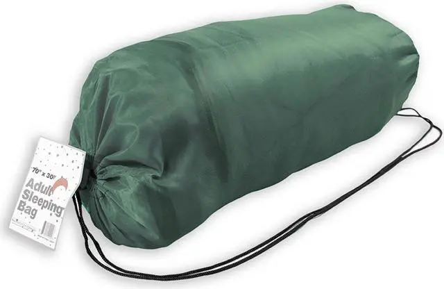 Alt view image 3 of 3 - Kole Imports SLEEPBAGOGN Adult Sleeping Bag - Olive Green