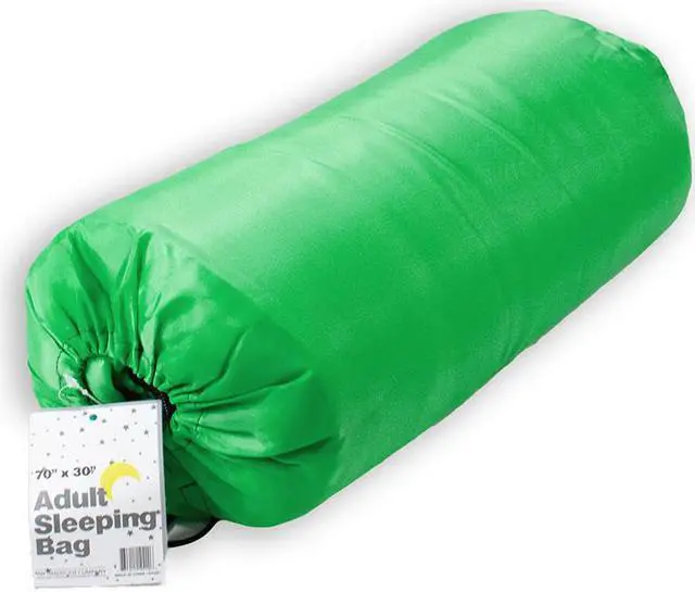 Alt view image 3 of 3 - Kole Imports SLEEPBAGLGN Adult Sleeping Bag - Light Green