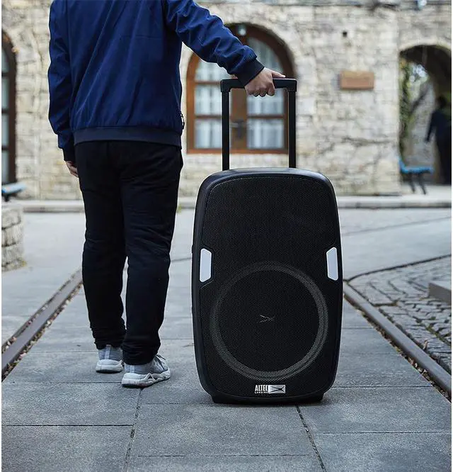 Alt view image 6 of 7 - ALTEC LANSING SROVBK000R SoundRover Wireless Trolley Bluetooth Speaker with Microphone