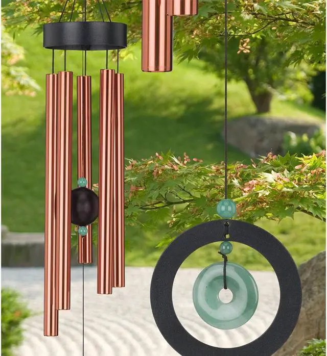 Alt view image 2 of 2 - Regal REGL11432 32 inch Healing Stone Wind Chime - Jade