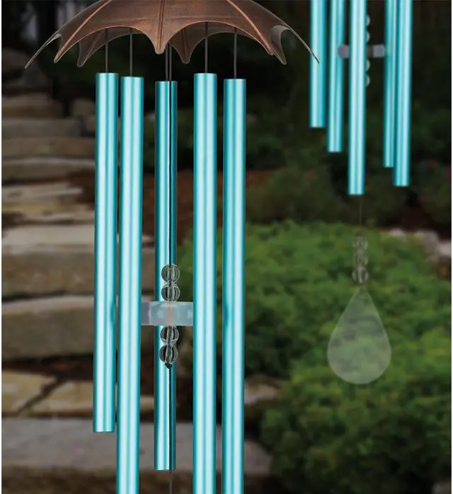 Alt view image 2 of 2 - Regal REGL12620 32 inch Raindrop Wind Chime - Turquoise