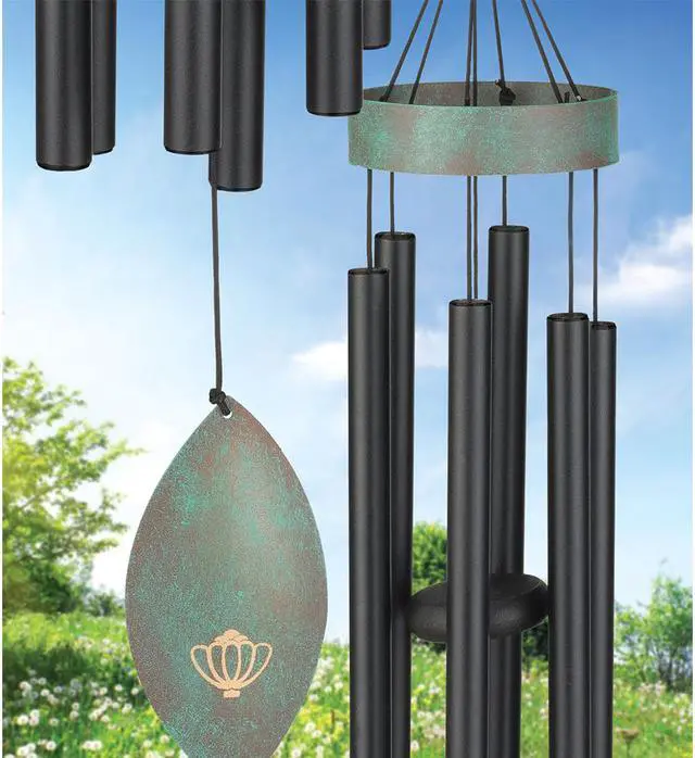 Alt view image 3 of 4 - Regal REGL11164 32 inch Patina Breeze Wind Chime - Black