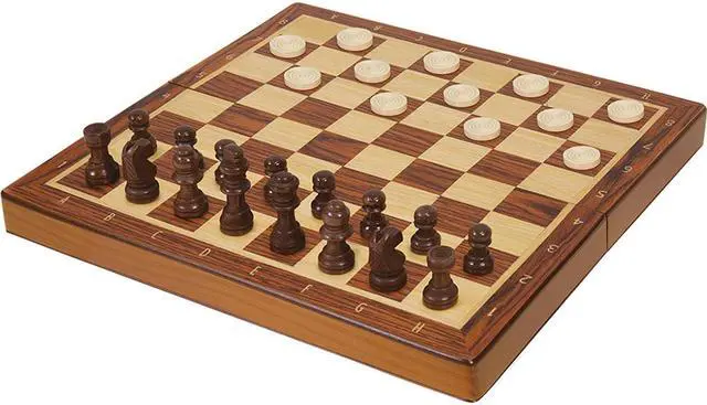 Alt view image 2 of 5 - Asmodee JTB03 Chess & Checkers - Folding Version