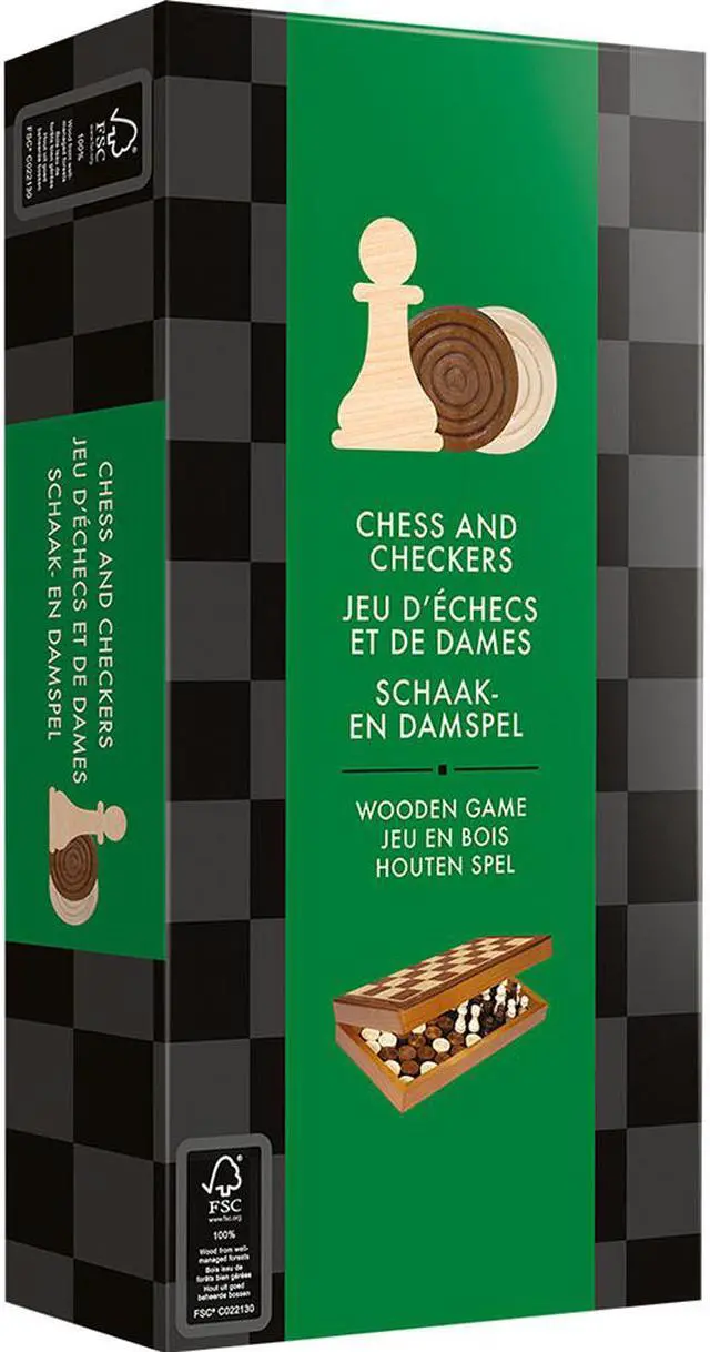 Alt view image 5 of 5 - Asmodee JTB03 Chess & Checkers - Folding Version