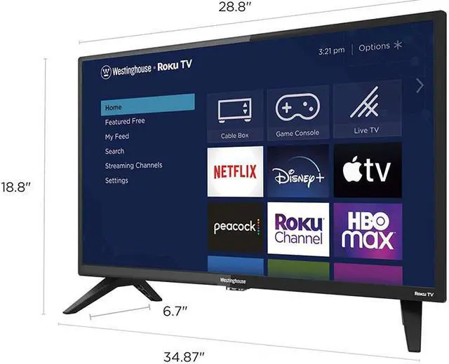 Alt view image 3 of 7 - Westinghouse HX Series 24" (23.6" Viewable) 60Hz LED TV 2022