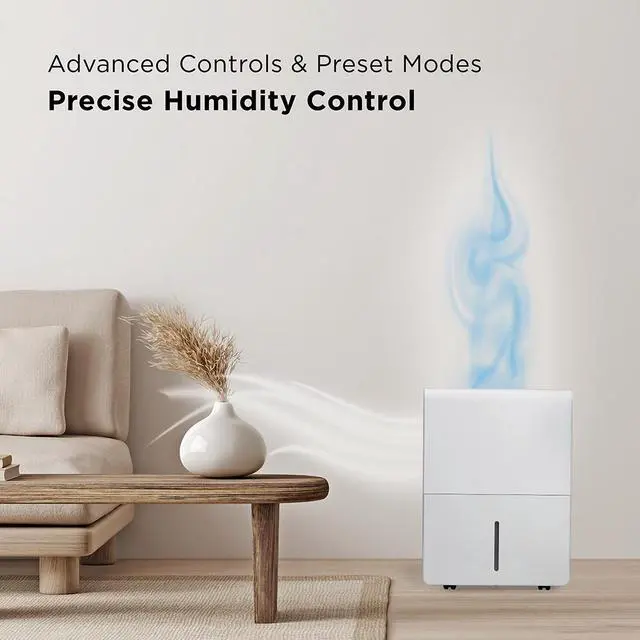 Alt view image 2 of 6 - TCL H50D27W 50 Pint Smart Dehumidifier with UV-C Perfect for areas up to 4,500 sq. ft.