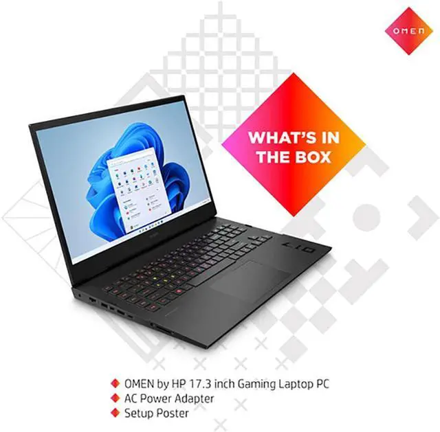Alt view image 7 of 7 - HP 17CK1020NR 17.3 inch OMEN Gaming Laptop - Intel Core 17-12700H - 16GB/512GB