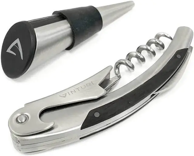 Alt view image 2 of 6 - Vinturi 2-Piece Stainless Steel Wine Bar Set