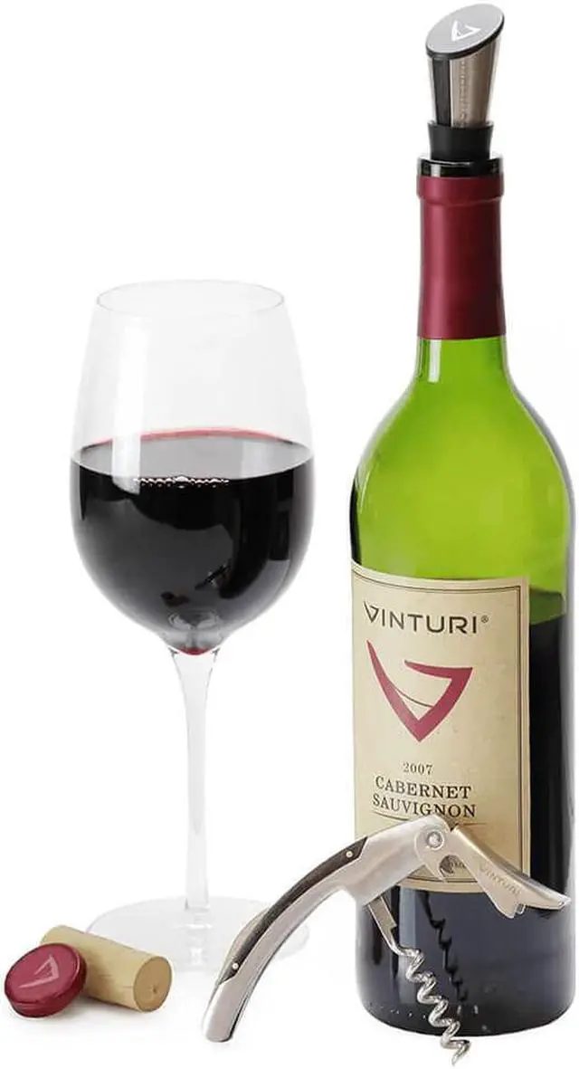 Alt view image 5 of 6 - Vinturi 2-Piece Stainless Steel Wine Bar Set