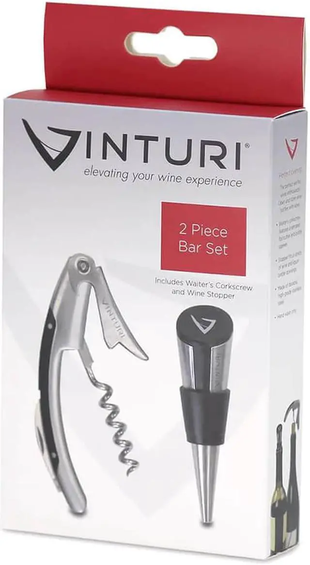 Alt view image 6 of 6 - Vinturi 2-Piece Stainless Steel Wine Bar Set