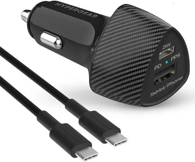 Main image of Hypergear 15622 SpeedBoost 25W PD USB-C Car Kit - Black