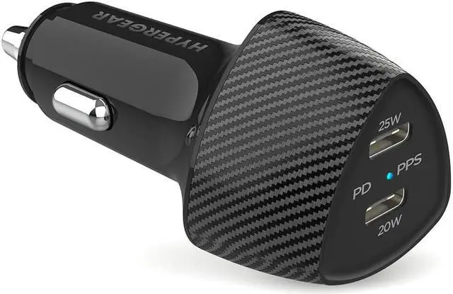 Alt view image 5 of 5 - Hypergear 15620 SpeedBoost 45W PD Dual Output Car Charger