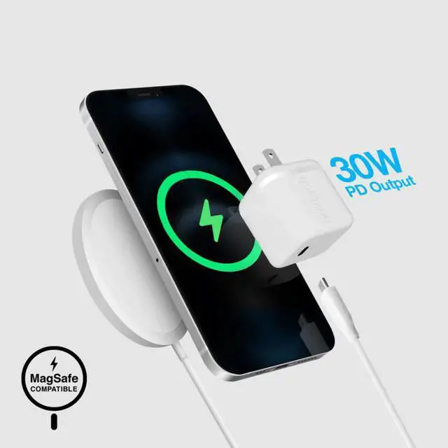 Alt view image 3 of 7 - Naztech 15544 6ft White 30W PD Wall Charger And USB-C