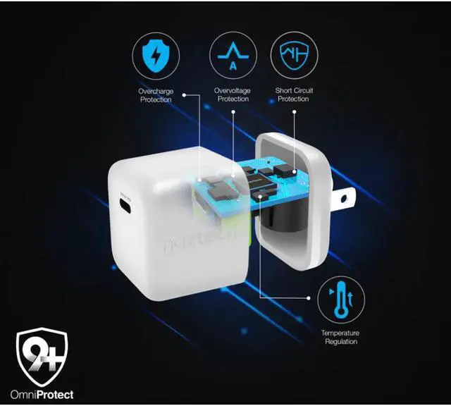 Alt view image 6 of 7 - Naztech 15544 6ft White 30W PD Wall Charger And USB-C