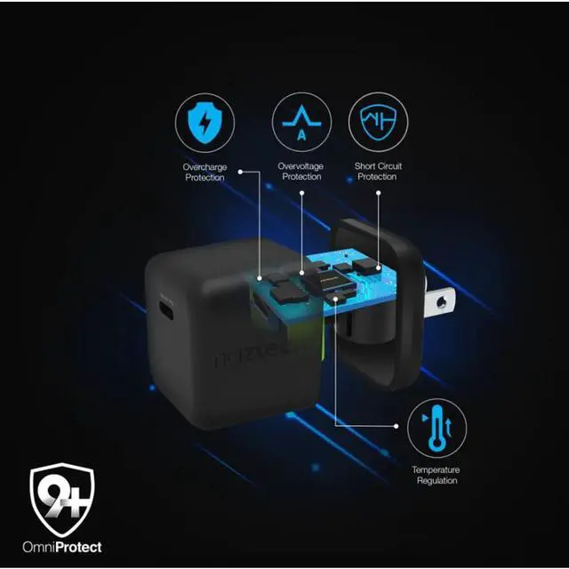 Alt view image 2 of 7 - Naztech 15543 6ft Black 30W PD Wall Charger And USB-C