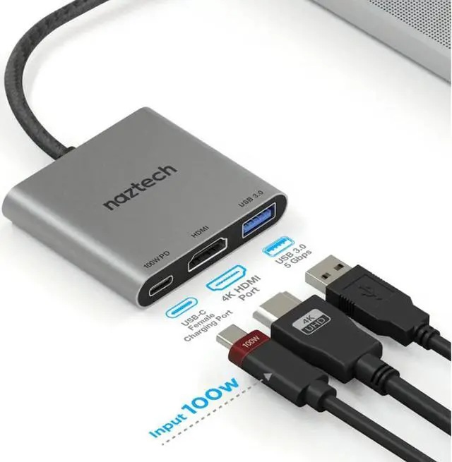 Alt view image 2 of 7 - Naztech MaxDrive 3 Universal USB-C Hub