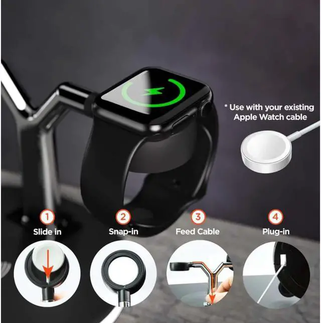 Alt view image 4 of 5 - Hypergear 15515 MaxCharge 3-in-1 Wireless Charging Stand