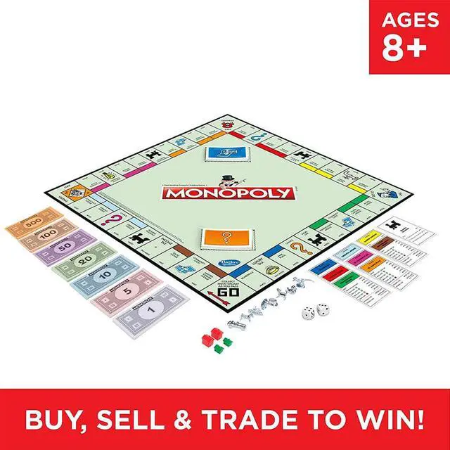 Alt view image 2 of 6 - Hasbro Monopoly Classic Game