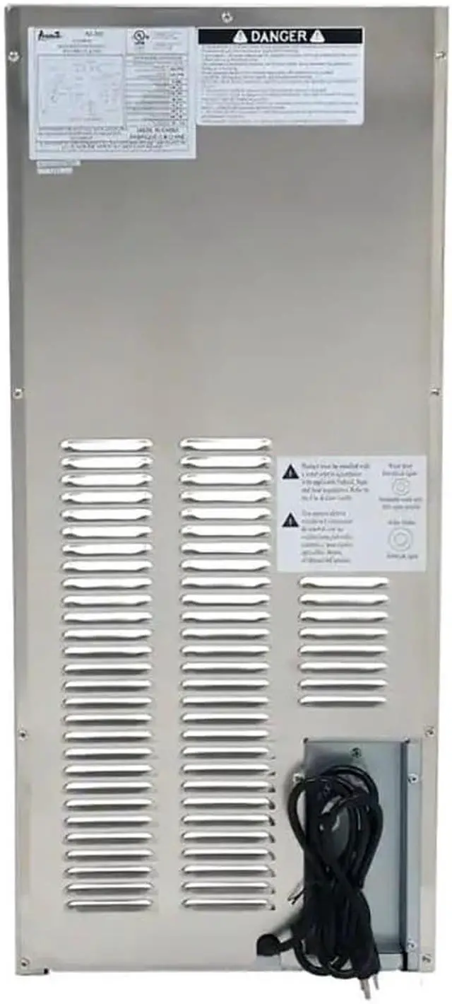 Alt view image 2 of 5 - Avanti OIM1550U3S 50 lbs. Stainless Steel Outdoor Built-In Ice Maker