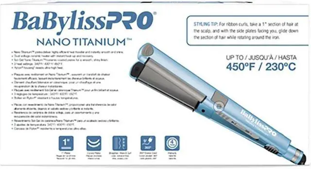 Alt view image 4 of 4 - Conair BaBylissPRO Nano Titanium 1 inch U-Styler