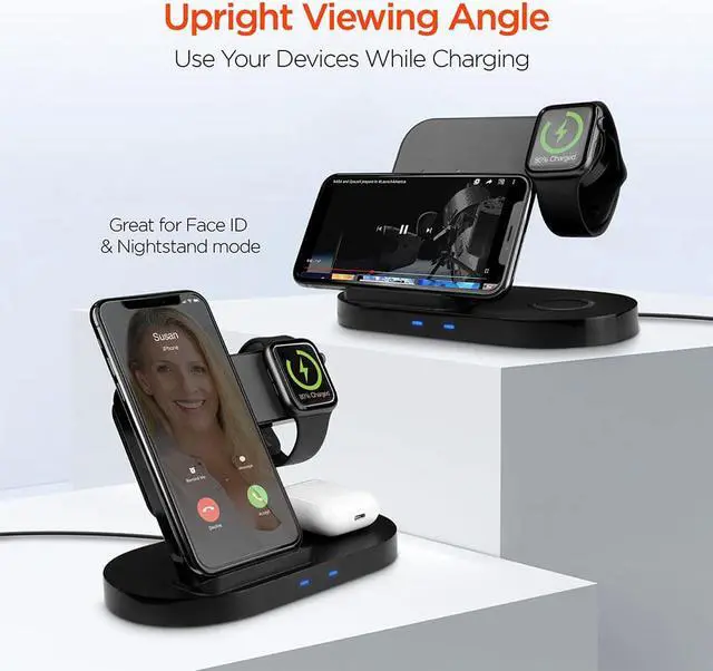 Alt view image 3 of 5 - Hypergear 15328 3-in-1 Wireless Charging Dock