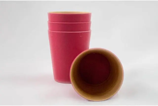 Alt view image 5 of 6 - Melamine with Bamboo Dining Set Red