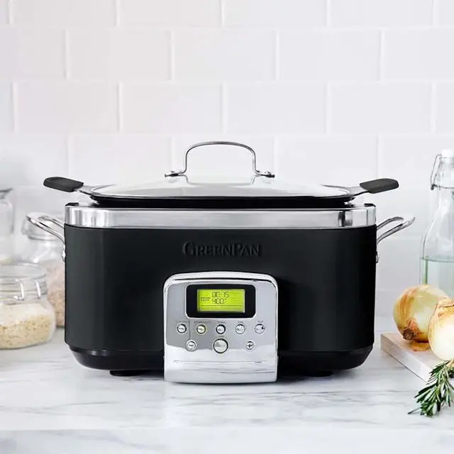 Alt view image 2 of 4 - GreenPan CC005107001 6-Qt. Ceramic Nonstick Slow Cooker - Black