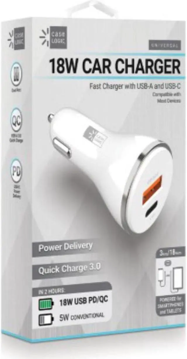 Main image of Case Logic 18W PD Car Charger - White