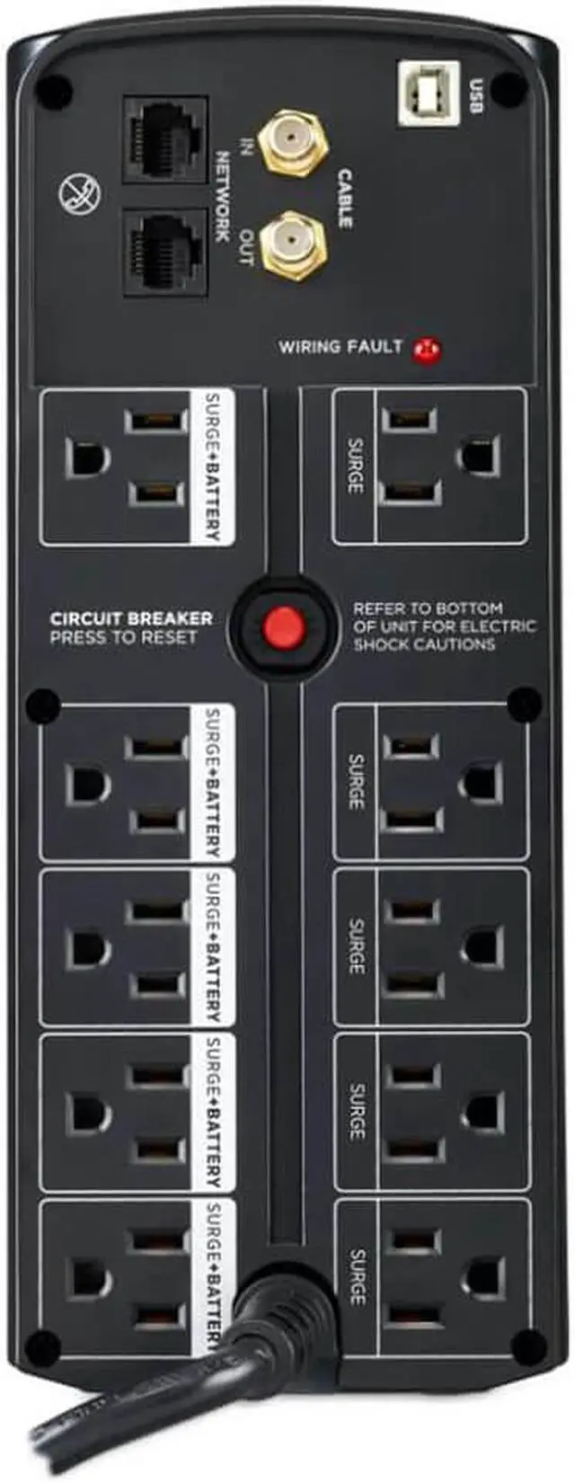 Alt view image 3 of 7 - CyberPower LX1325GU3 10-Outlet 1325VA Battery Back-Up System