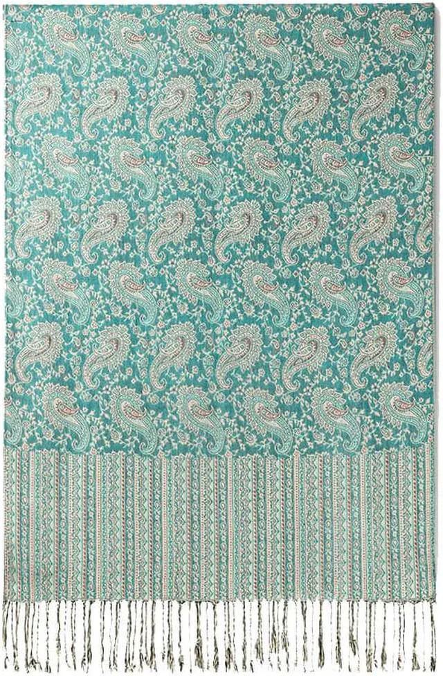 Main image of ORIGINAL USA Paisley Pashmina Shawl - Turquoise