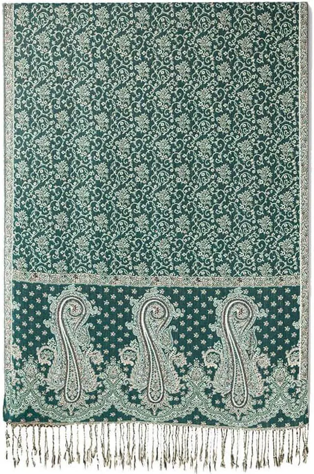 Main image of ORIGINAL USA Paisley Pashmina Shawl - Green