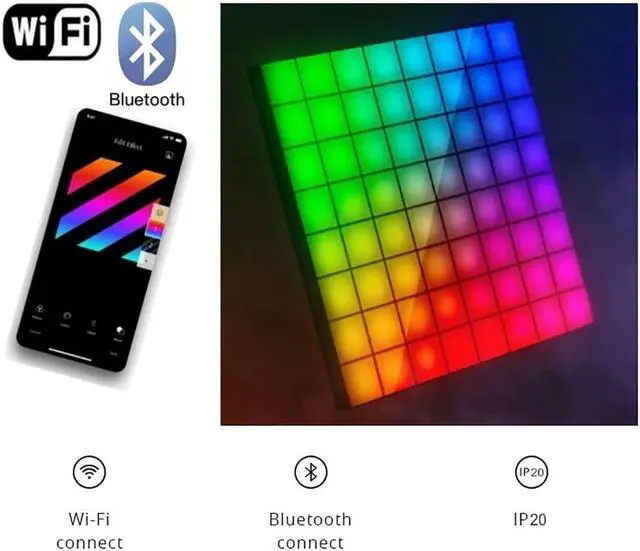 Alt view image 6 of 11 - Twinkly TWQ064STW07 Squares LED Panels 5+1 Combo Pack