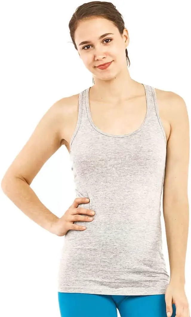 Main image of Uni Hosiery Co. Sofra Ladies Racerback Jersey Tank Top -  Large Light Gray