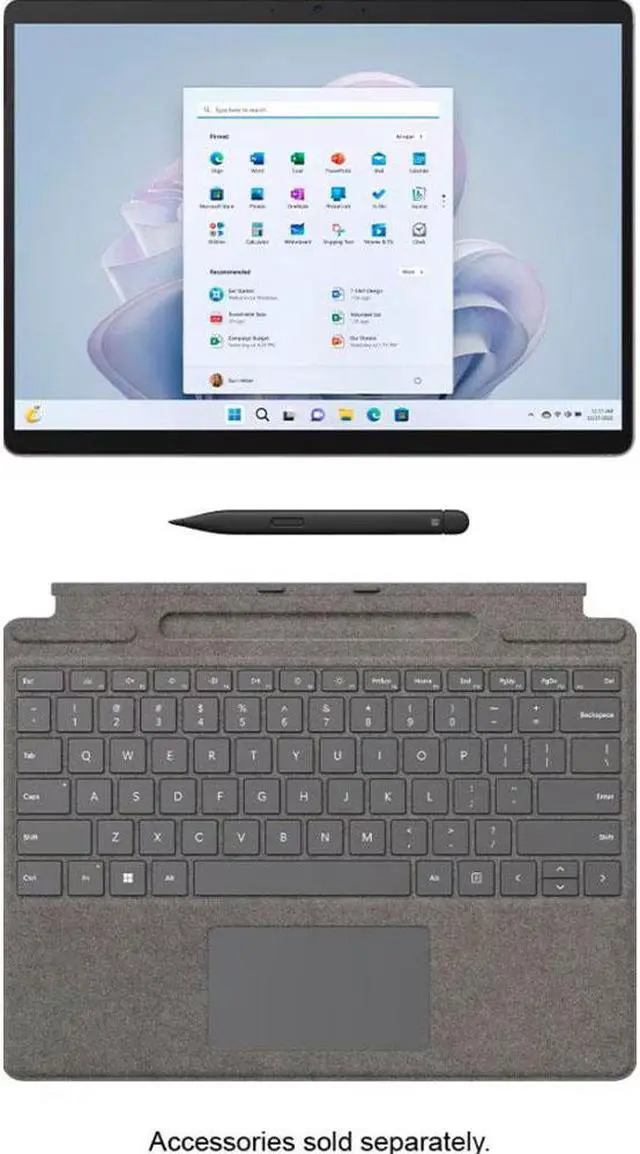 Alt view image 5 of 20 - Microsoft Surface Pro 9 - Intel Core i5-1235U - 8GB RAM - 256GB SSD - 13" 120Hz Touchscreen - Windows 11 Home - Intel Evo Platform - QEZ-00001 - Platinum