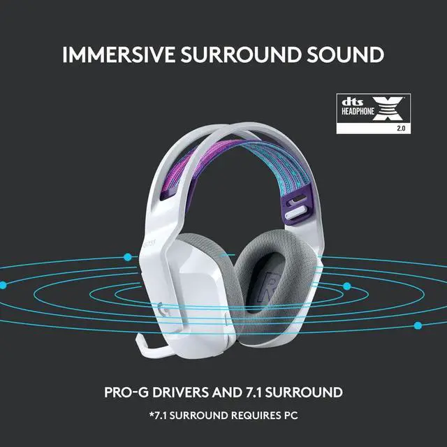 Alt view image 7 of 7 - Logitech G733 Lightspeed Wireless RGB Gaming Headset