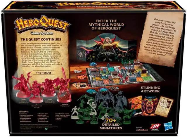 Alt view image 7 of 7 - Hasbro Avalon Hill HeroQuest Game System