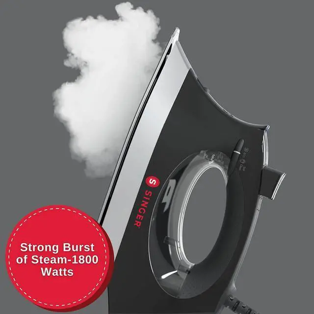 Alt view image 4 of 7 - Singer 22044811204 SteamCraft Plus 2.0 Iron - Black