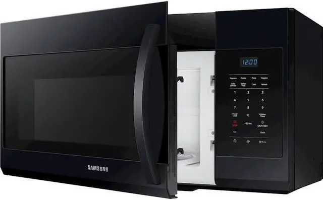 Alt view image 4 of 7 - Samsung 1.7 Cu. Ft. Black Over-the-Range Microwave