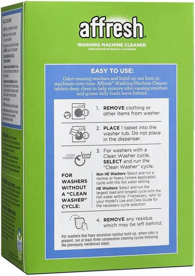 Alt view image 2 of 4 - Affresh Washing Machine Cleaner, Cleans Front Load and Top Load Washers, Including HE, 6 Tablets
