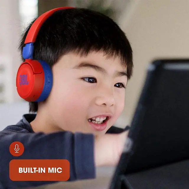 Alt view image 5 of 5 - JBL JR310BTRED Kids Jr310 Series Wireless On-Ear Headphones - Red