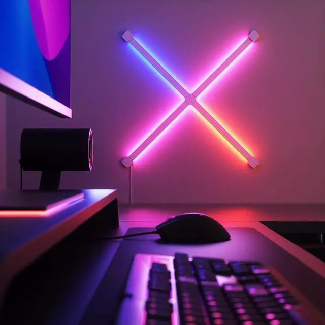 Alt view image 5 of 7 - nanoleaf NL59K034SN00 Lines Squared Smarter Kit - 4 Pack