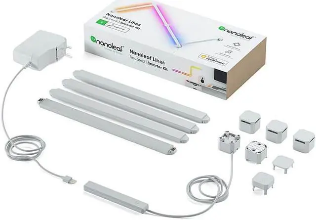Alt view image 2 of 7 - nanoleaf NL59K034SN00 Lines Squared Smarter Kit - 4 Pack