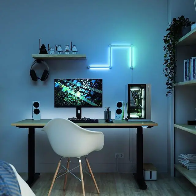 Alt view image 7 of 7 - nanoleaf NL59K034SN00 Lines Squared Smarter Kit - 4 Pack