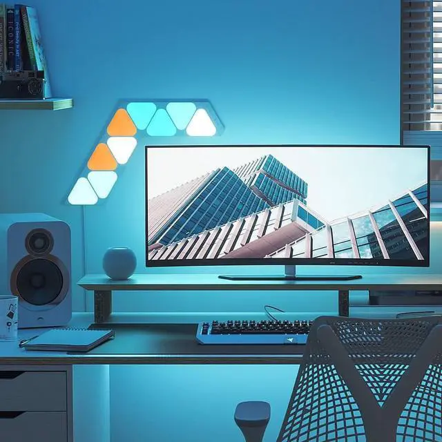 Alt view image 4 of 7 - nanoleaf NL480003TW9P Mini Triangle Light Smarter Kit - 9 Pack