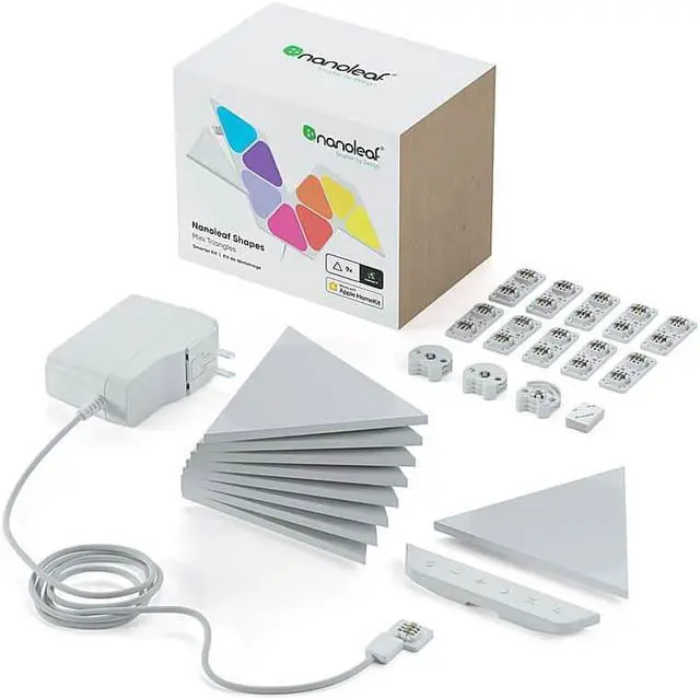 Alt view image 2 of 7 - nanoleaf NL480003TW9P Mini Triangle Light Smarter Kit - 9 Pack